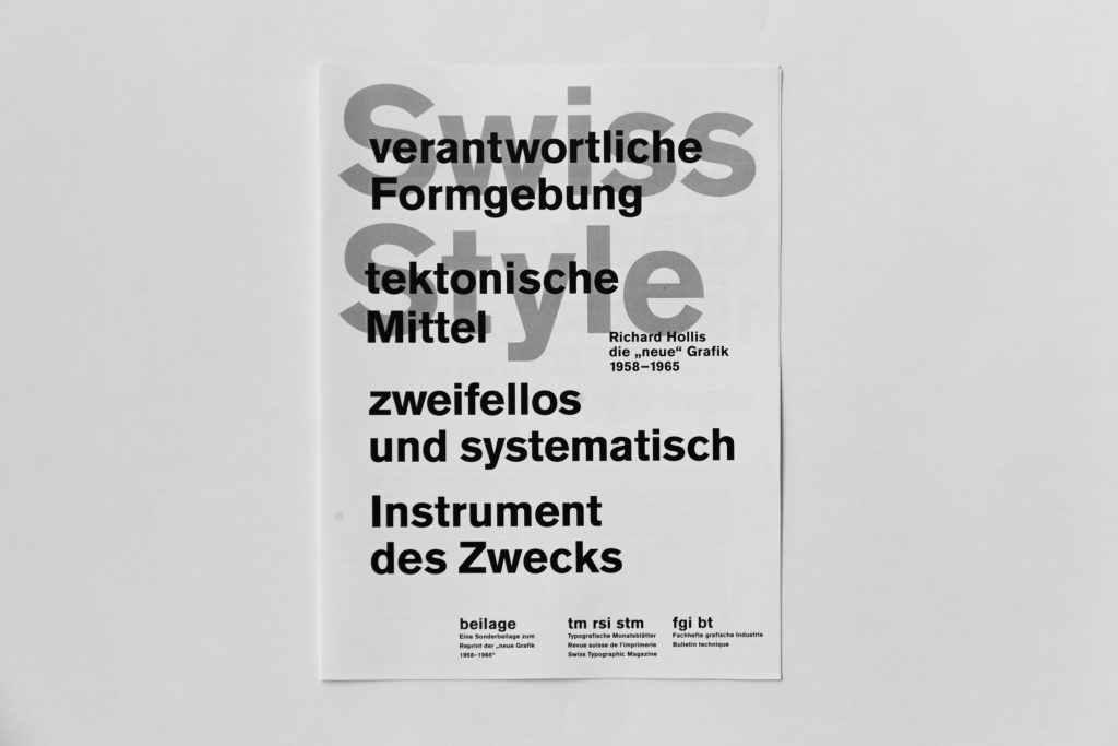 Swiss Style Booklet Cover